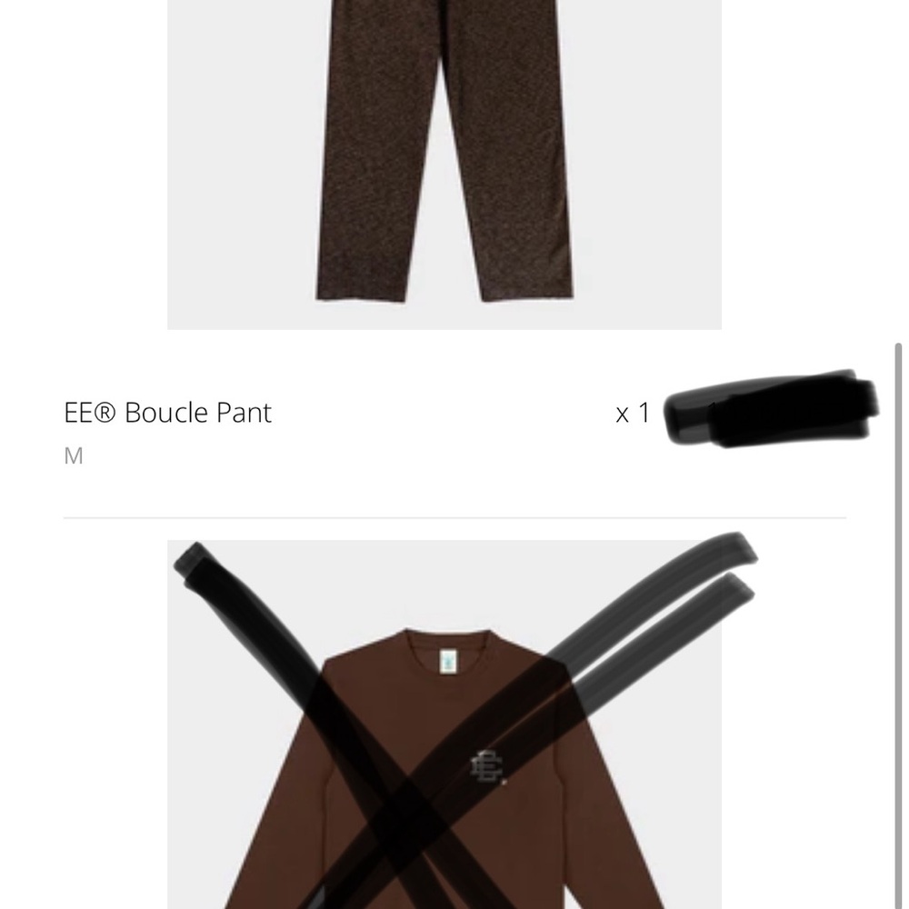 eric emanual ee boucle pant brown/yellow BRAND NEW size mens m‎